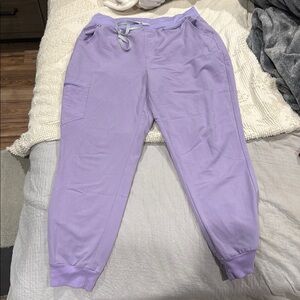 Figs Lavender Jogger Sweatpants Soft Elastic Waistband